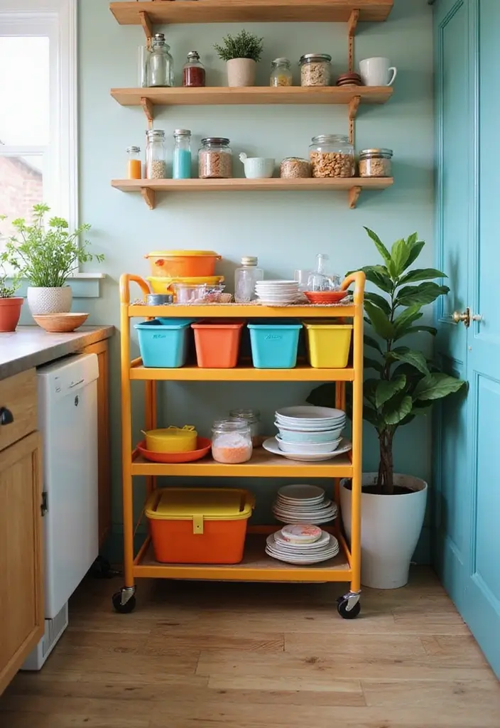 30+ DIY Organization Ideas to Simplify Your Home - 25. Utility Cart for Mobile Storage