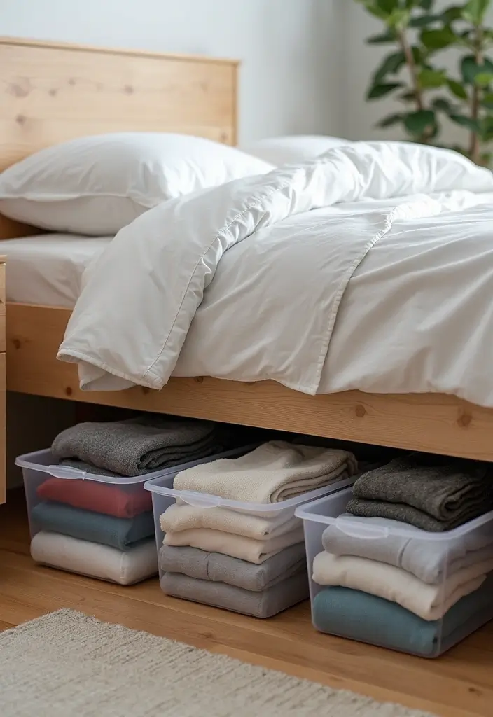 30+ DIY Organization Ideas to Simplify Your Home - 4. Under-Bed Storage Bins