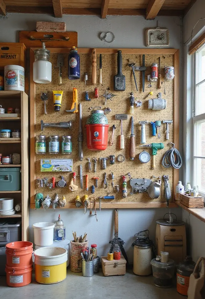 30+ DIY Organization Ideas to Simplify Your Home - 5. Pegboard Wall Organizer