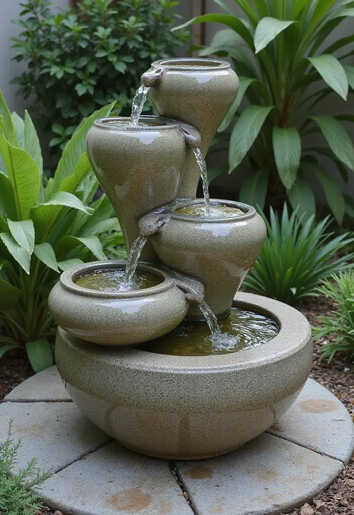 30+ Fountain DIY Projects That Add Zen to Your Garden - 10. Glass Jar Fountain