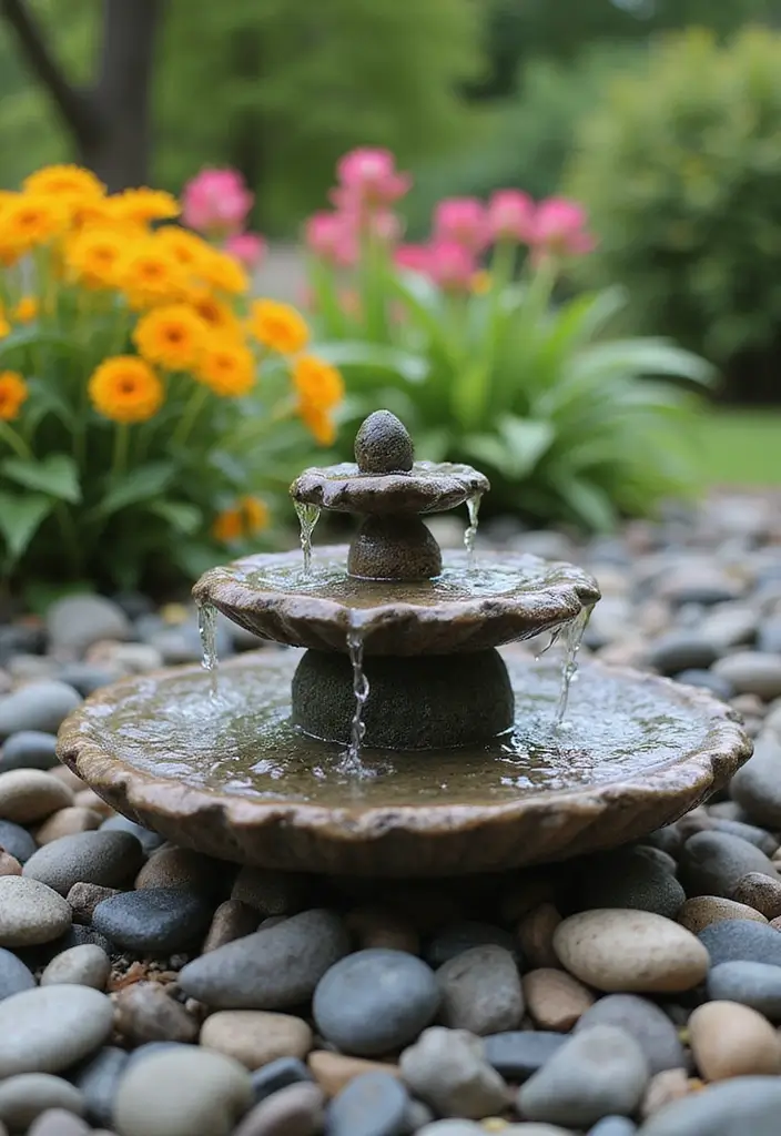 30+ Fountain DIY Projects That Add Zen to Your Garden - 22. Floating Pebble Fountain