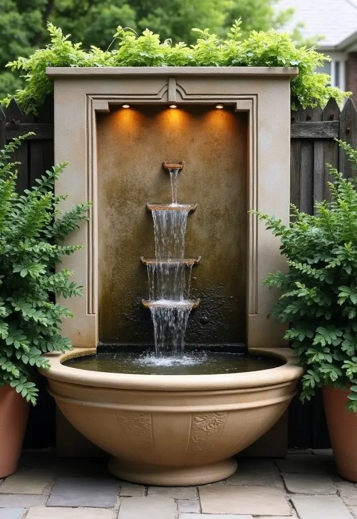 30+ Fountain DIY Projects That Add Zen to Your Garden - 5. Wall-Mounted Fountain