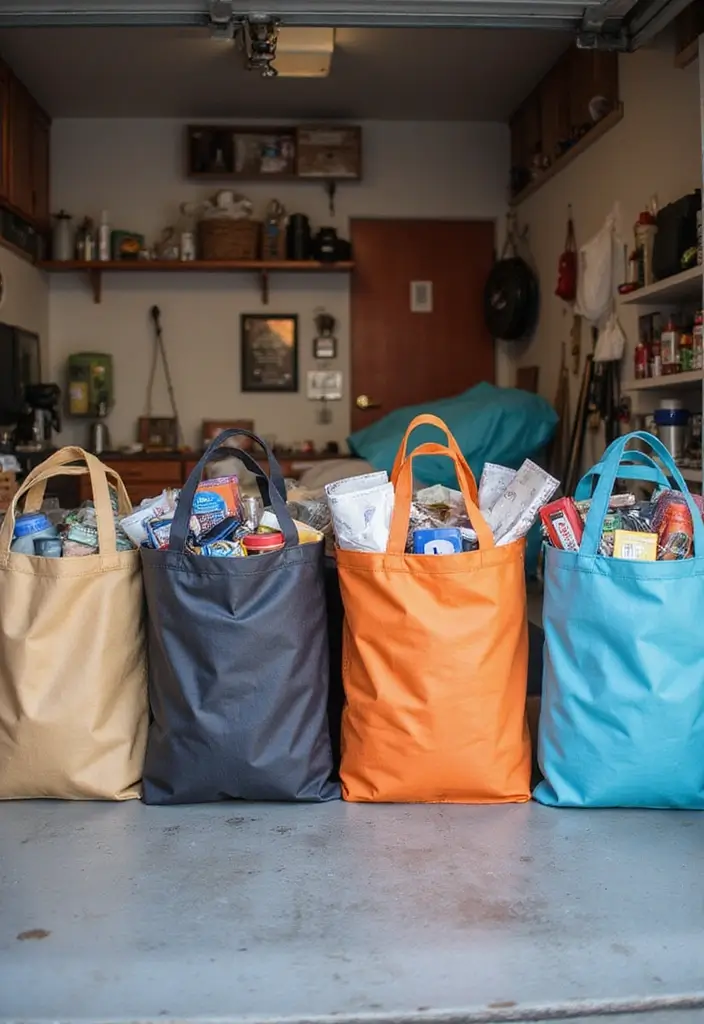 30+ Garage Organization Ideas DIY for a Clutter-Free Life - 14. Reusable Cloth Bags for Smaller Items