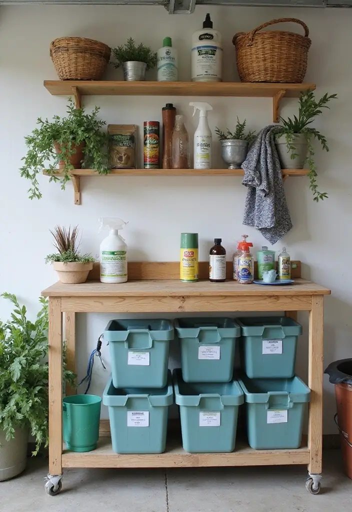 30+ Garage Organization Ideas DIY for a Clutter-Free Life - 21. Eco-Friendly Cleaning Station
