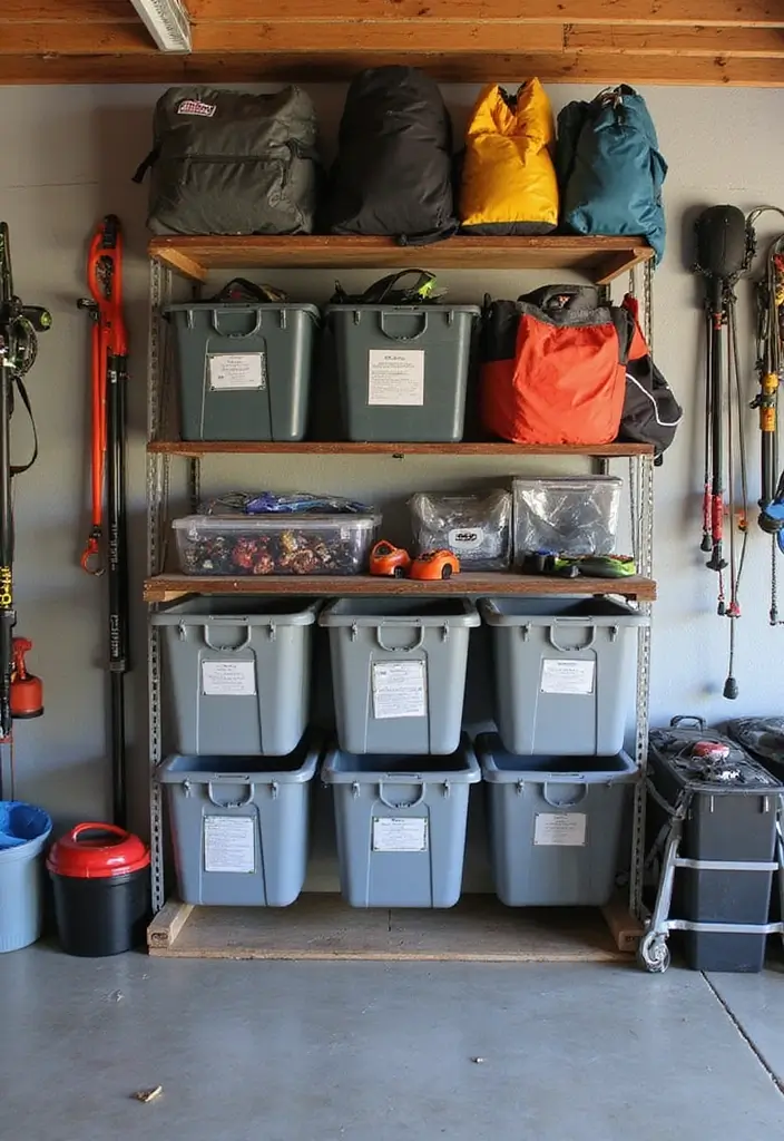 30+ Garage Organization Ideas DIY for a Clutter-Free Life - 26. DIY Outdoor Gear Storage