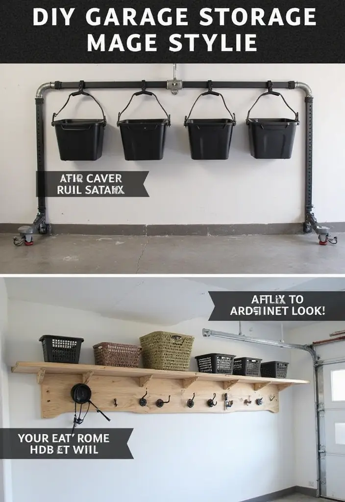 30+ Garage Organization Ideas DIY for a Clutter-Free Life - 29. DIY Railing Storage System