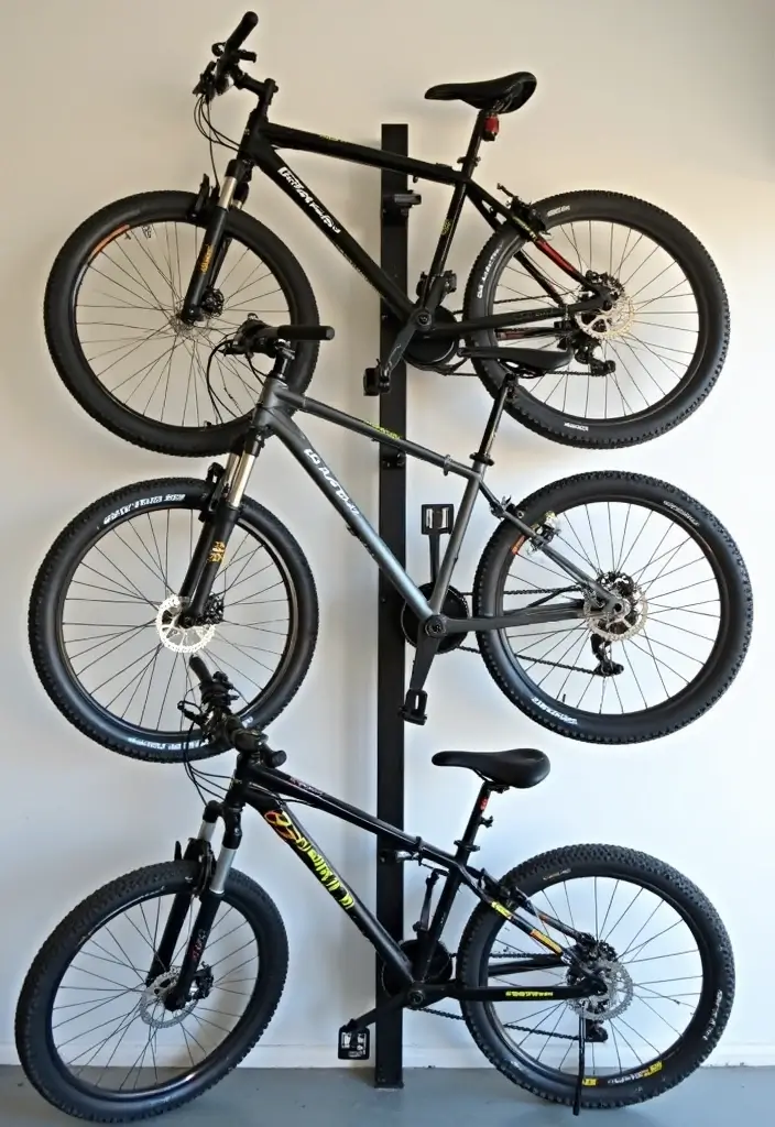 30+ Garage Organization Ideas DIY for a Clutter-Free Life - 4. DIY Vertical Bike Rack