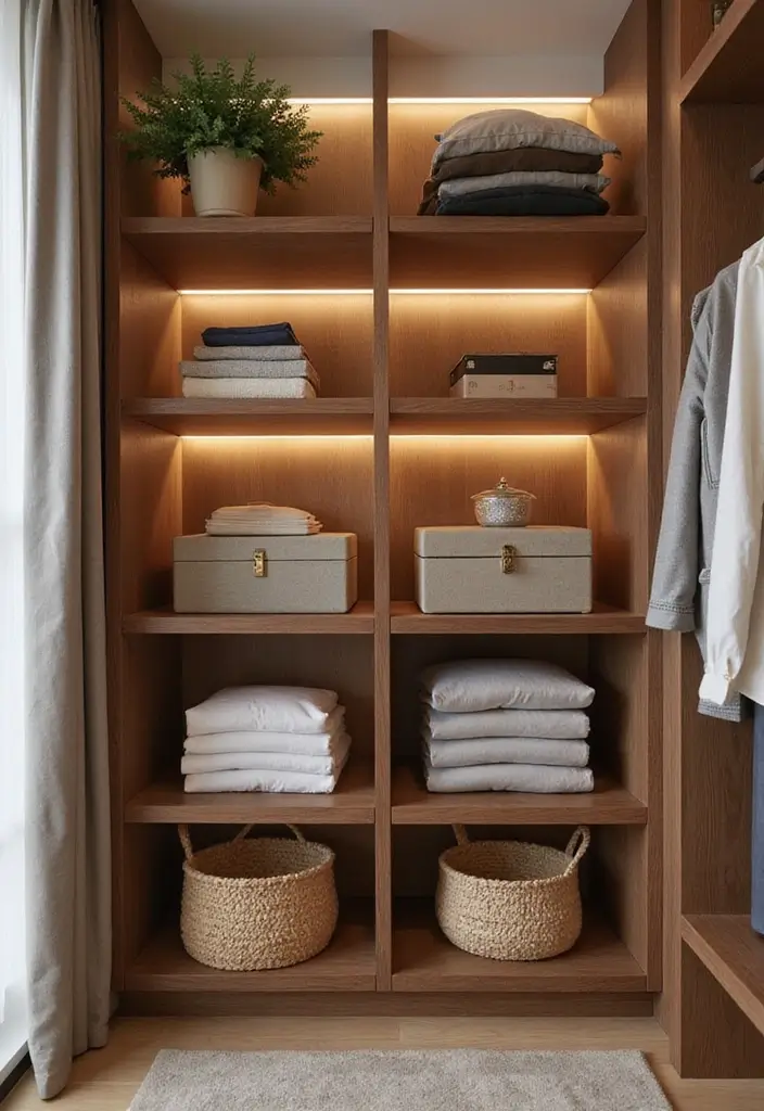 30+ Genius DIY Closet System Ideas to Maximize Space - 1. Floating Shelves for Vertical Space