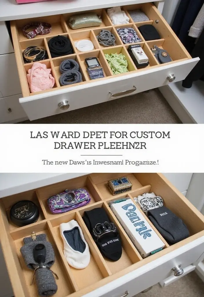 30+ Genius DIY Closet System Ideas to Maximize Space - 11. Use Drawer Dividers