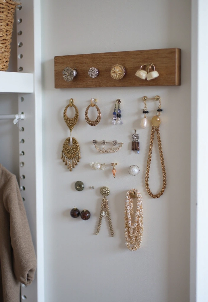 30+ Genius DIY Closet System Ideas to Maximize Space - 12. Magnetic Strips for Accessories