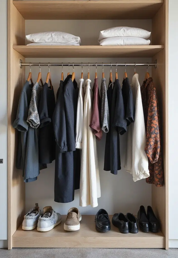 30+ Genius DIY Closet System Ideas to Maximize Space - 13. Expandable Hanging Rods
