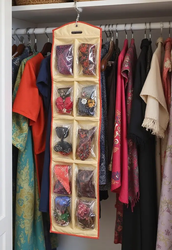 30+ Genius DIY Closet System Ideas to Maximize Space - 15. Hanging Organizers for Accessories