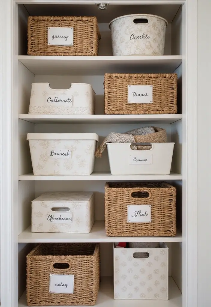 30+ Genius DIY Closet System Ideas to Maximize Space - 17. Label Everything