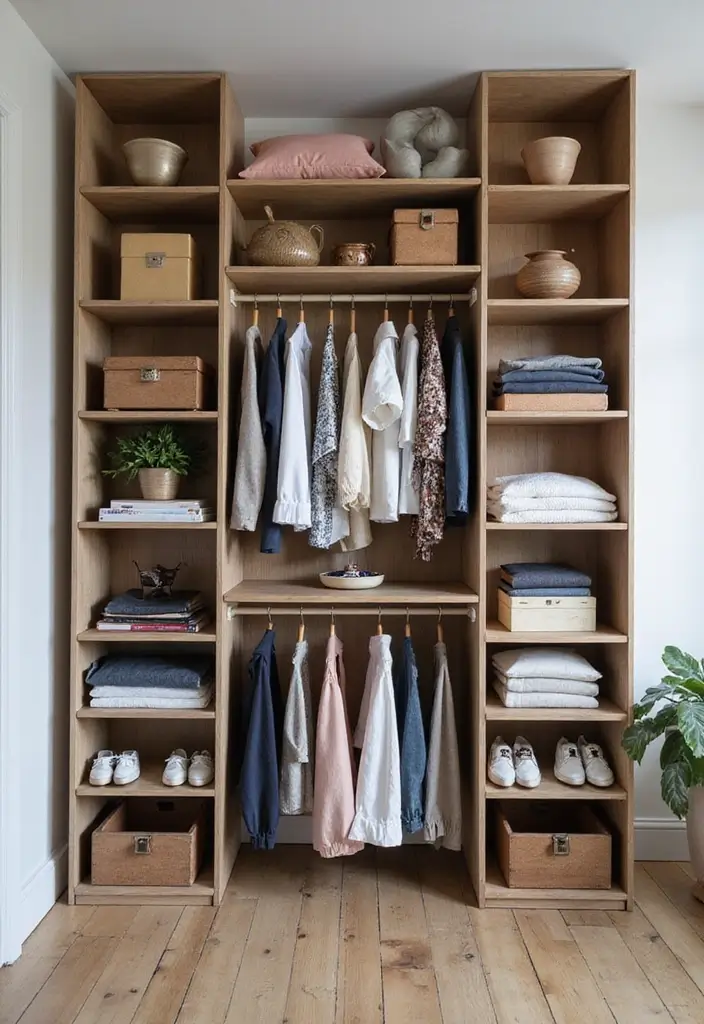 30+ Genius DIY Closet System Ideas to Maximize Space - 22. Convert a Bookshelf into Closet Storage
