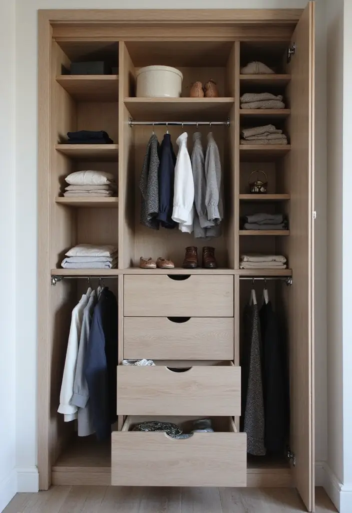 30+ Genius DIY Closet System Ideas to Maximize Space - 25. Slim Storage Solutions
