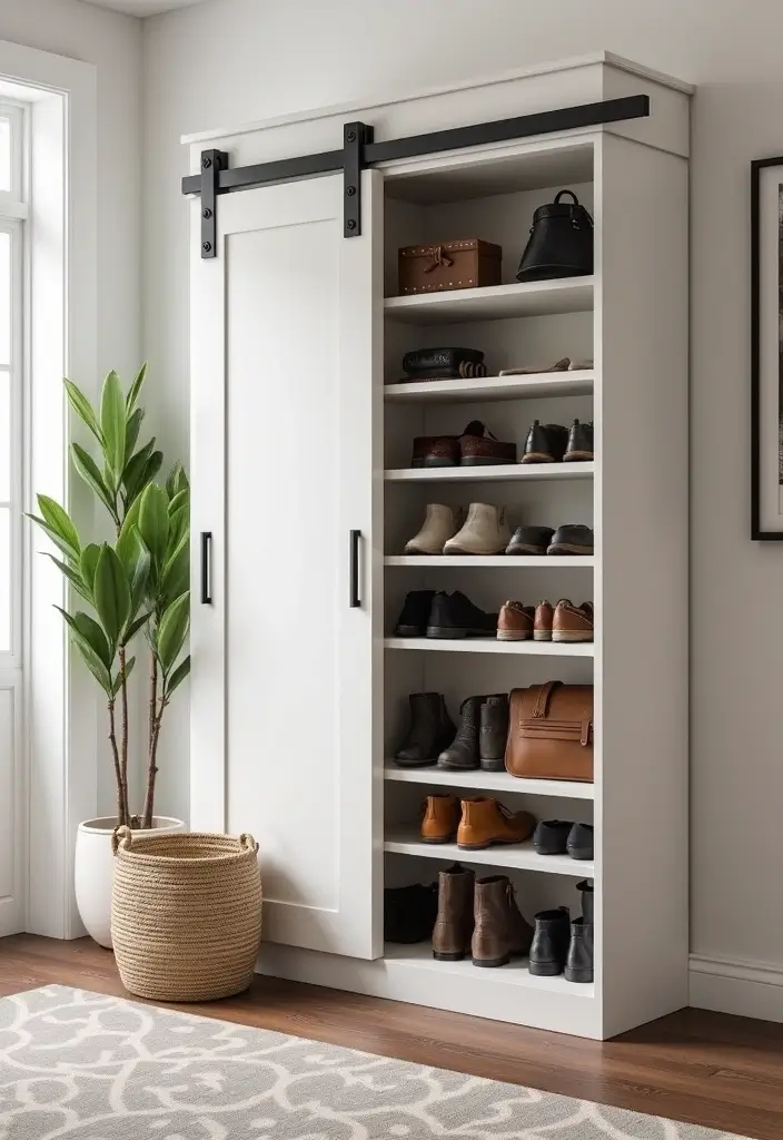 30+ Smart Shoe Shelf DIY Projects That Save Space 18 30+ Smart Shoe Shelf DIY Projects That Save Space - 18. DIY Shoe Storage Cabinet