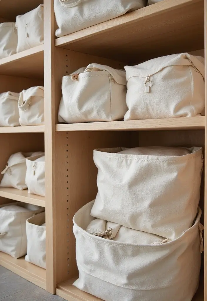 30+ Smart Shoe Shelf DIY Projects That Save Space 29 30+ Smart Shoe Shelf DIY Projects That Save Space - 29. Shoe Storage Bag System