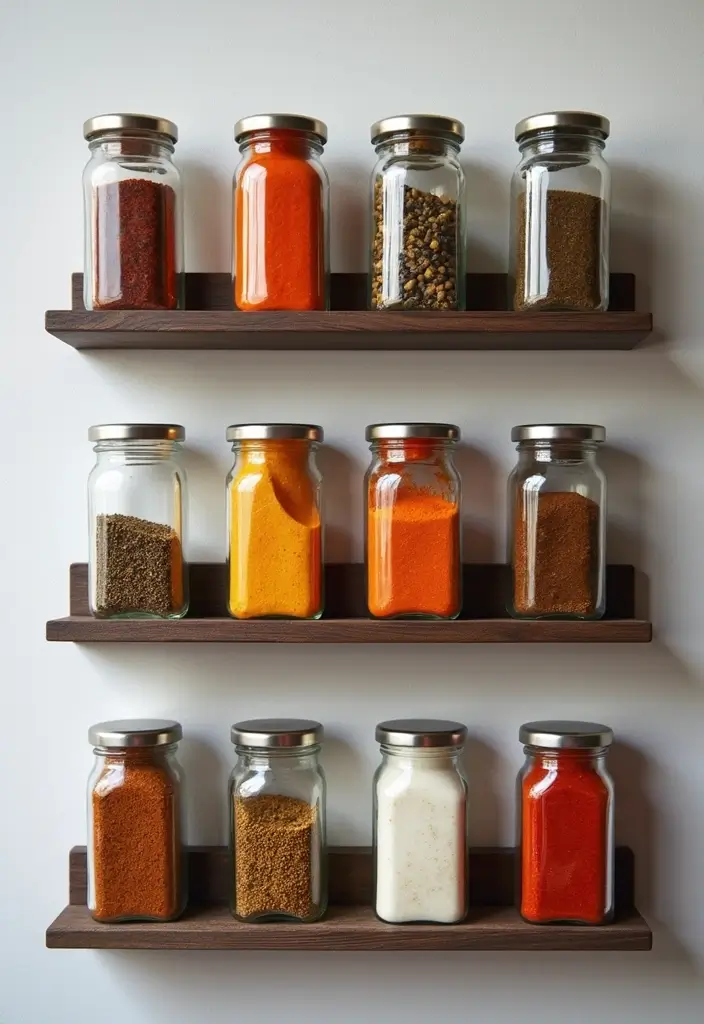 30+ Spice Rack Ideas DIY for Organized Kitchens 1 30+ Spice Rack Ideas DIY for Organized Kitchens - 1. Magnetic Spice Jars