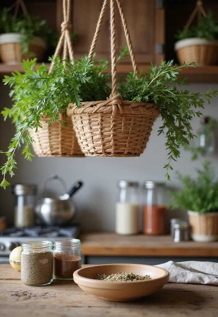 30+ Spice Rack Ideas DIY for Organized Kitchens 16 30+ Spice Rack Ideas DIY for Organized Kitchens - 16. Hanging Baskets