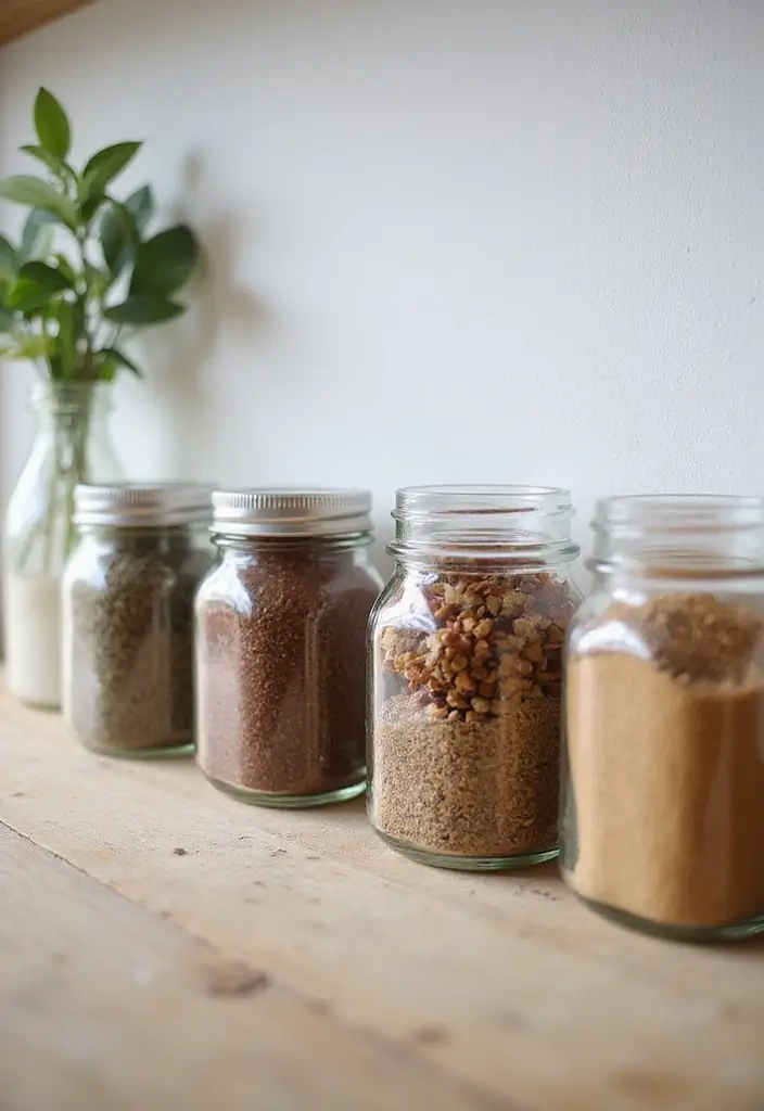 30+ Spice Rack Ideas DIY for Organized Kitchens 25 30+ Spice Rack Ideas DIY for Organized Kitchens - 25. Spice Glass Canister Set
