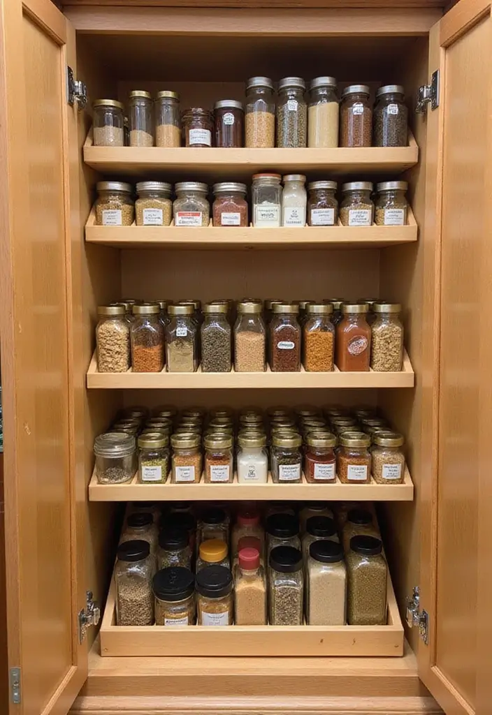 30+ Spice Rack Ideas DIY for Organized Kitchens 28 30+ Spice Rack Ideas DIY for Organized Kitchens - 28. Spice Cabinet Door Organizer