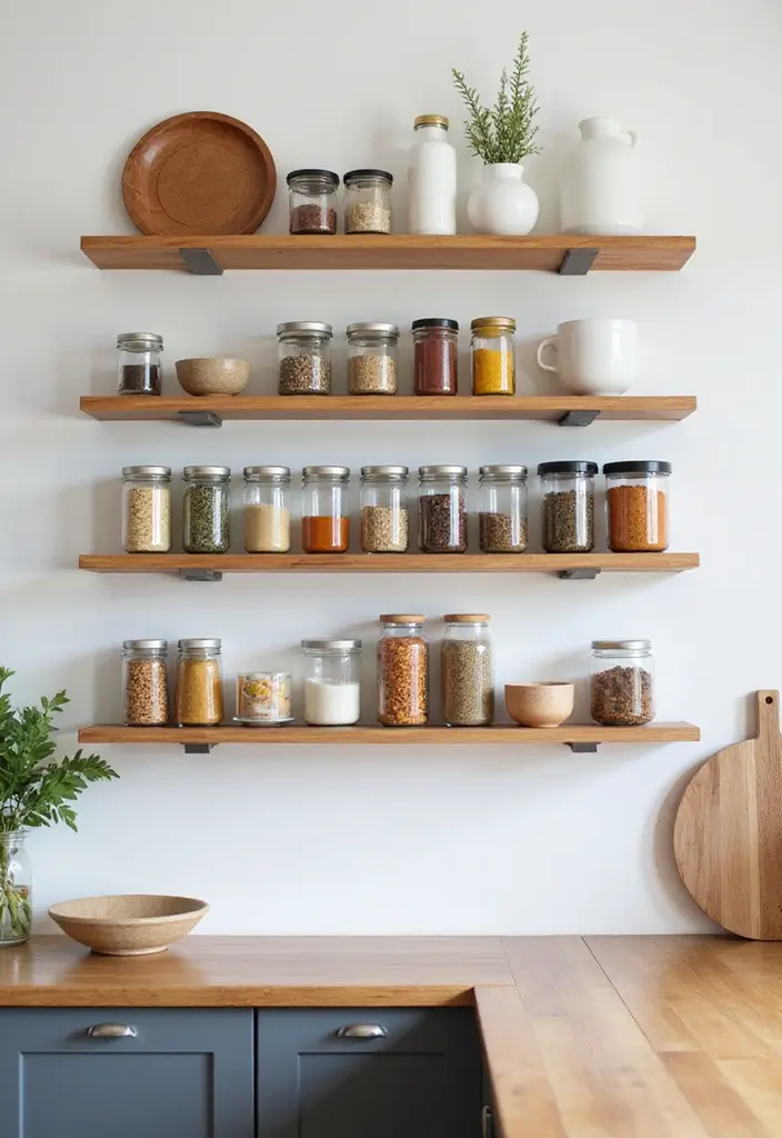 30+ Spice Rack Ideas DIY for Organized Kitchens 4 30+ Spice Rack Ideas DIY for Organized Kitchens - 4. Floating Shelves