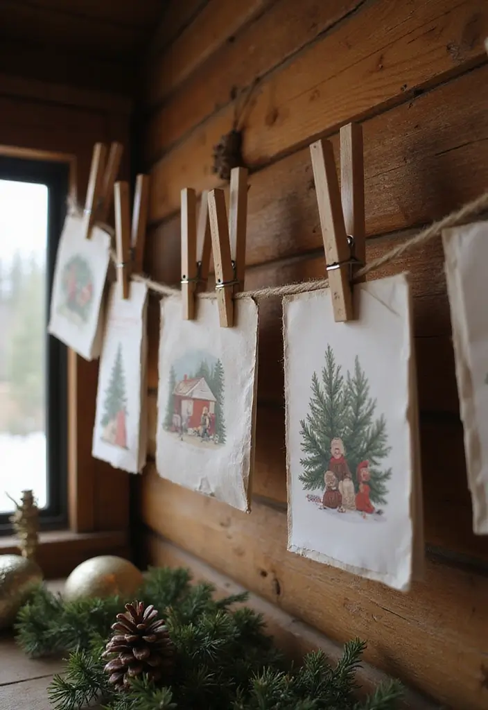 30+ Winter DIY Decor Projects That Feel Magical 15 30+ Winter DIY Decor Projects That Feel Magical - 15. Holiday Card Display