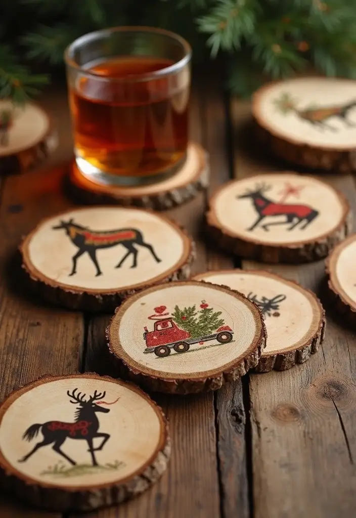 30+ Winter DIY Decor Projects That Feel Magical 16 30+ Winter DIY Decor Projects That Feel Magical - 16. Rustic Wood Slice Coasters