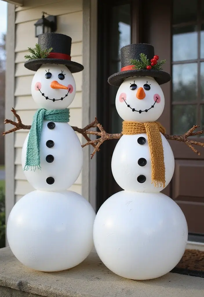 30+ Winter DIY Decor Projects That Feel Magical 27 30+ Winter DIY Decor Projects That Feel Magical - 27. Whimsical Snowman Decor