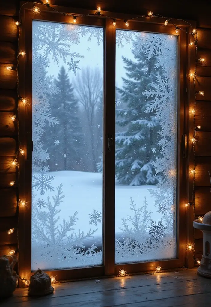 30+ Winter DIY Decor Projects That Feel Magical 8 30+ Winter DIY Decor Projects That Feel Magical - 8. Frosted Window Decor