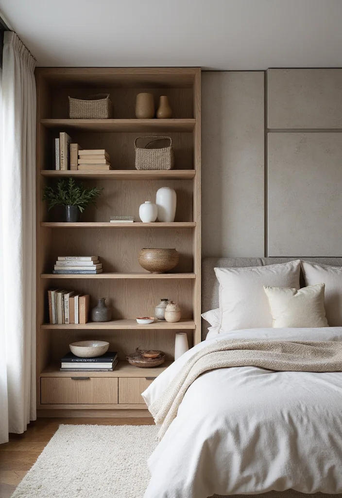 10 Small Square Bedroom Ideas for Smart Balanced Arrangements - 2. Vertical Storage Solutions