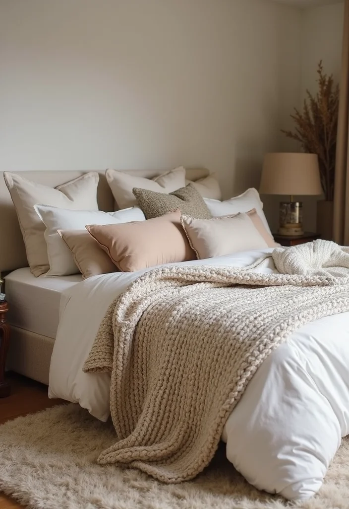 10 Two Window Bedroom Ideas for Bright Airy Symmetrical Style - 6. Layered Textures