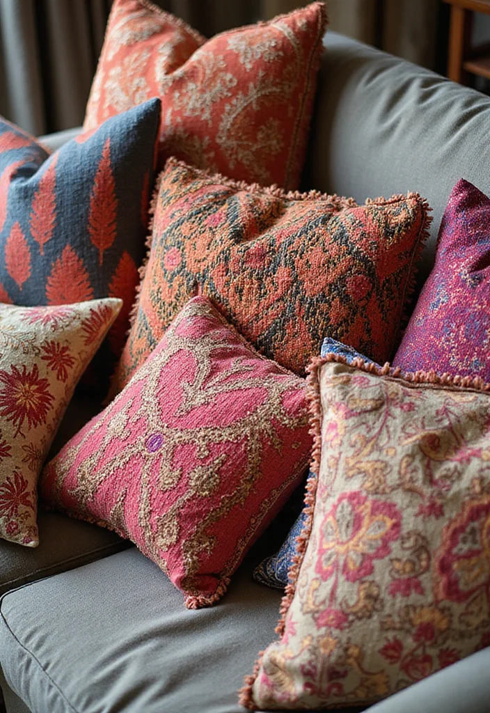 12 Accent Decor Ideas Living Room for Texture Color and Personality - 2. Vibrant Throw Pillows