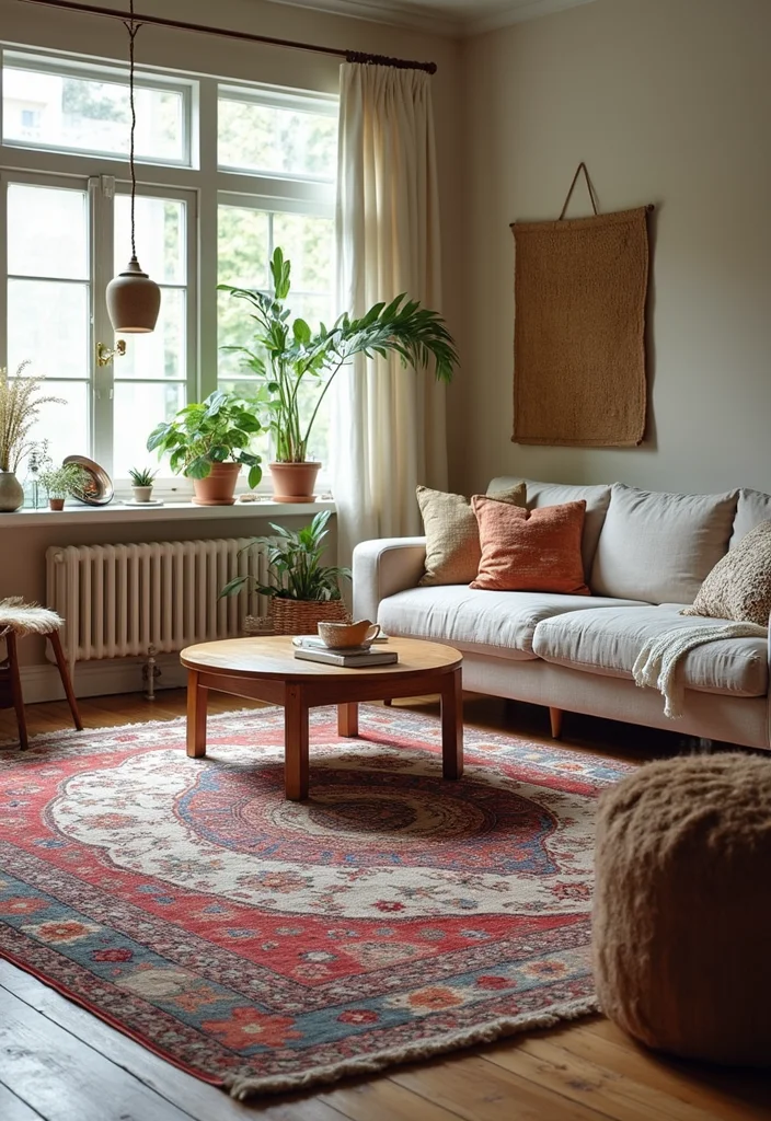 12 Accent Decor Ideas Living Room for Texture Color and Personality - 3. Layered Rugs