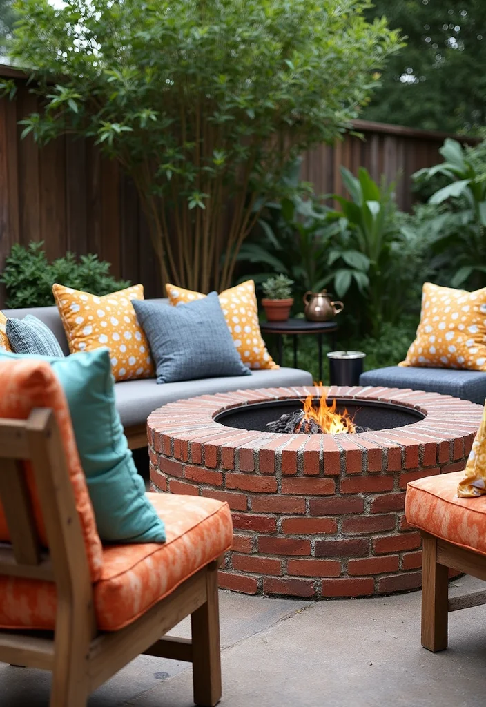 12 Backyard Fire Pits Ideas for Warm Cozy Night Gatherings - 1. Upcycled Brick Fire Pit