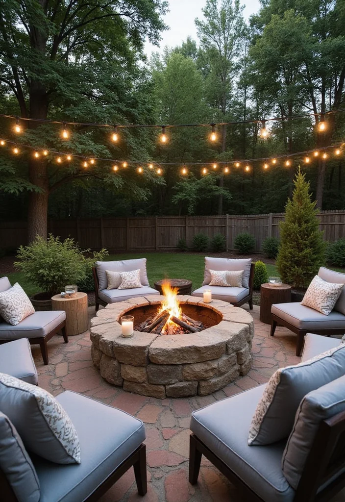 12 Backyard Fire Pits Ideas for Warm Cozy Night Gatherings - 4. DIY Stone and Wood Fire Pit