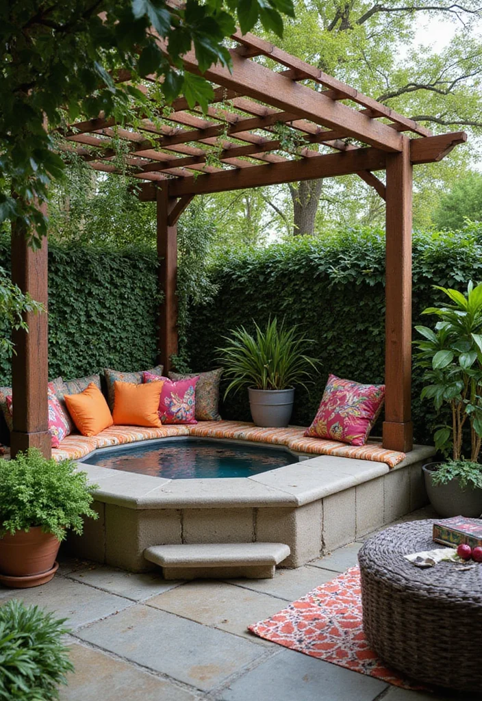 12 Backyard Ideas With Hot Tub for Warm Spacious Outdoor Comfort - 1. Cozy Corner Nooks