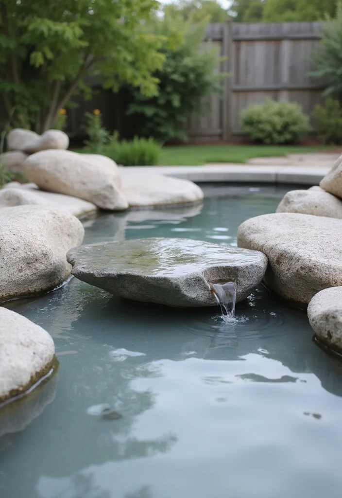 12 Basic Backyard Ideas for Simple Clean Functional Living - 4. Minimalist Water Feature