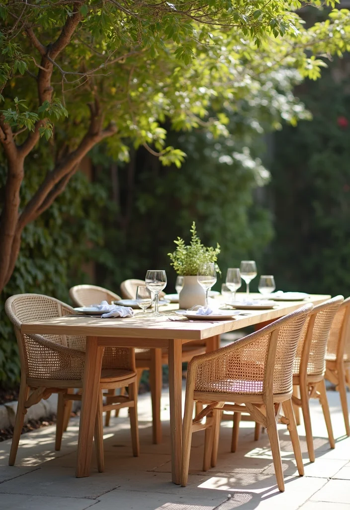 12 Basic Backyard Ideas for Simple Clean Functional Living - 6. Functional Outdoor Dining Space