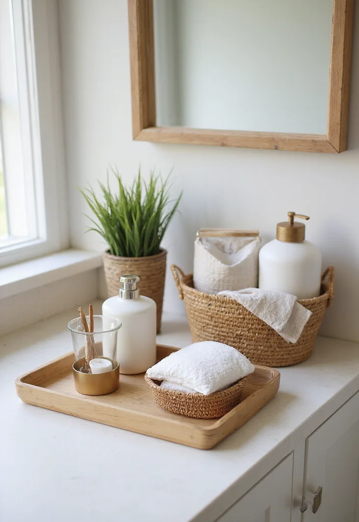 12 Bathroom Counter Ideas for Clean Organized Stylish Surfaces - 1. Bamboo Storage Solutions