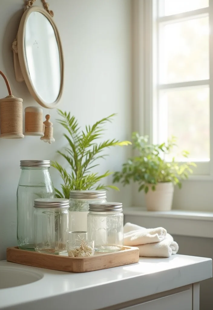 12 Bathroom Counter Ideas for Clean Organized Stylish Surfaces - 10. Reusable Containers for Organization