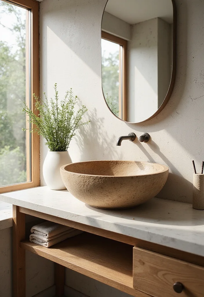 12 Bathroom Counter Ideas for Clean Organized Stylish Surfaces - 7. Sustainable Sink Options