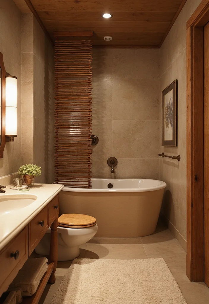 12 Bathroom Divider Ideas for Privacy Flow and Smart Layouts - 2. Wooden Slat Screens