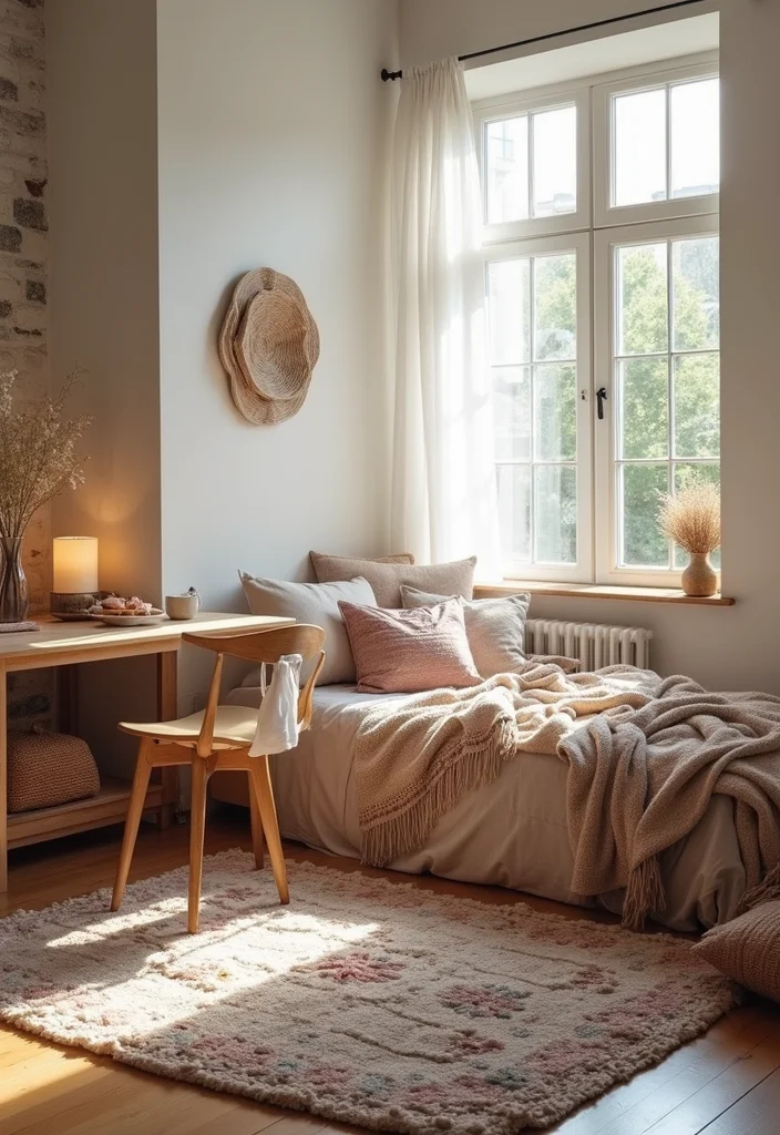 12 Bedroom Workspace Ideas for Productive Calm Functional Living - 10. Use of Textiles