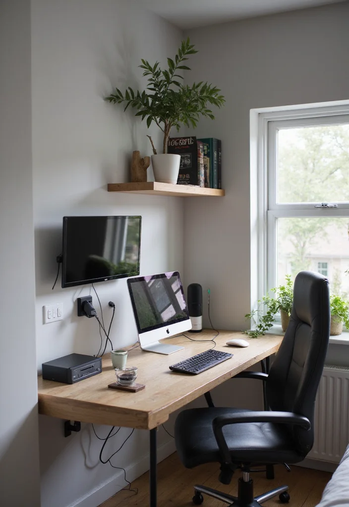 12 Bedroom Workspace Ideas for Productive Calm Functional Living - 8. Tech Integration
