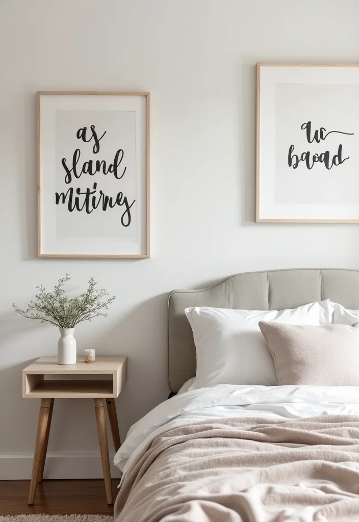 12 Bedroom Workspace Ideas for Productive Calm Functional Living - 9. Inspirational Wall Art