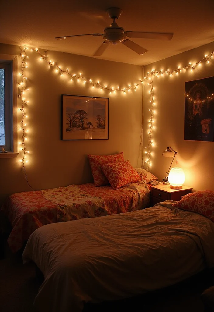 12 Brother and Sister Shared Bedroom Ideas for Balanced Comfort - 11. Functional Lighting