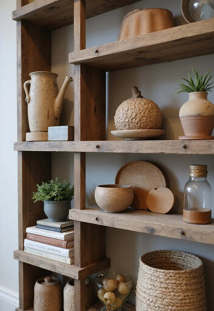 12 Built In Shelves Decor Ideas Living Room for Clean Stylish Storage - 2. Layered Textures