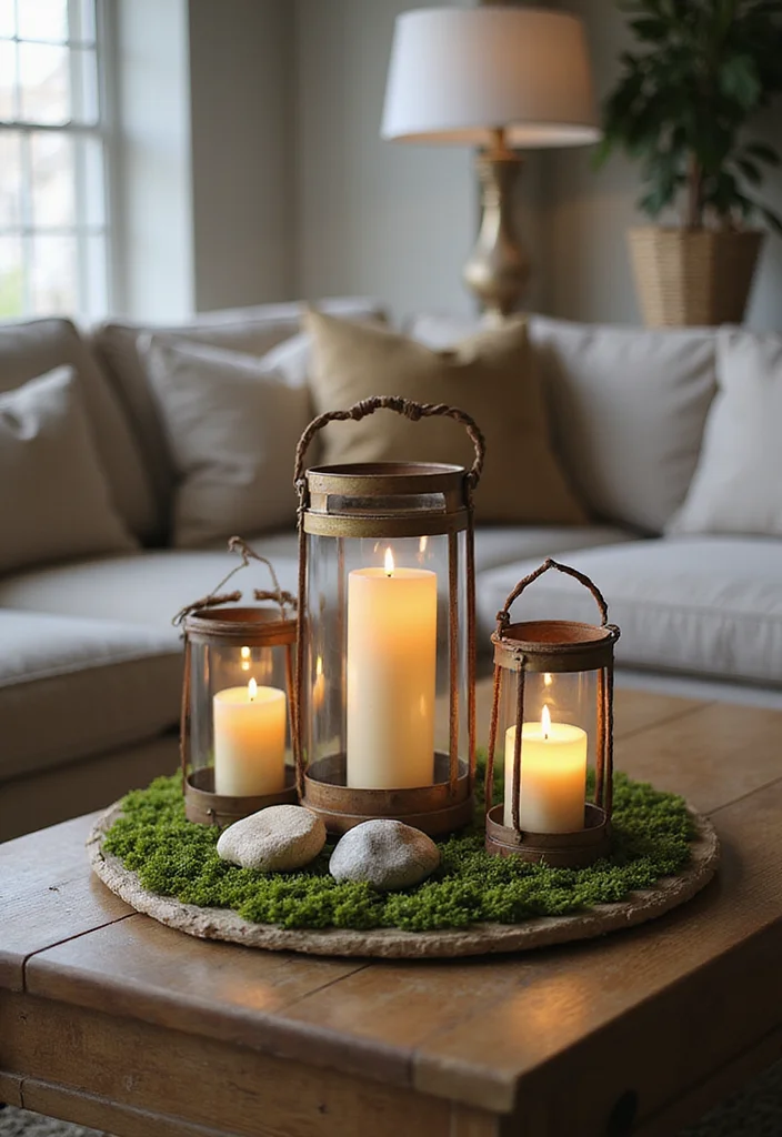 12 Candle Lanterns Decor Ideas Living Room for Warm Cozy Glow - 8. Clustered Lantern Arrangements