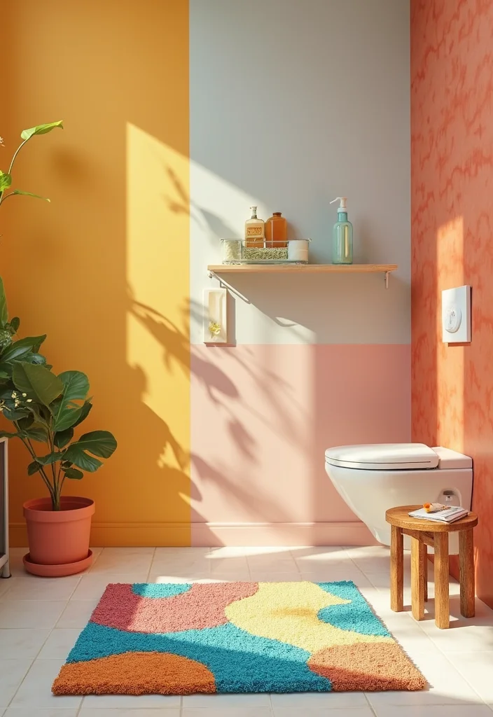 12 Funky Bathroom Ideas for Playful Colorful Creative Style - 11. Fun Shower Mats